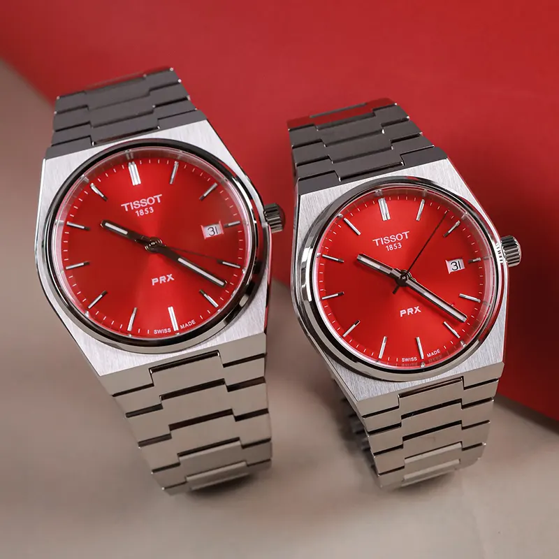 Tissot PRX Swiss Quartz Red Dial Men's Watch- T137.410.11.421.00